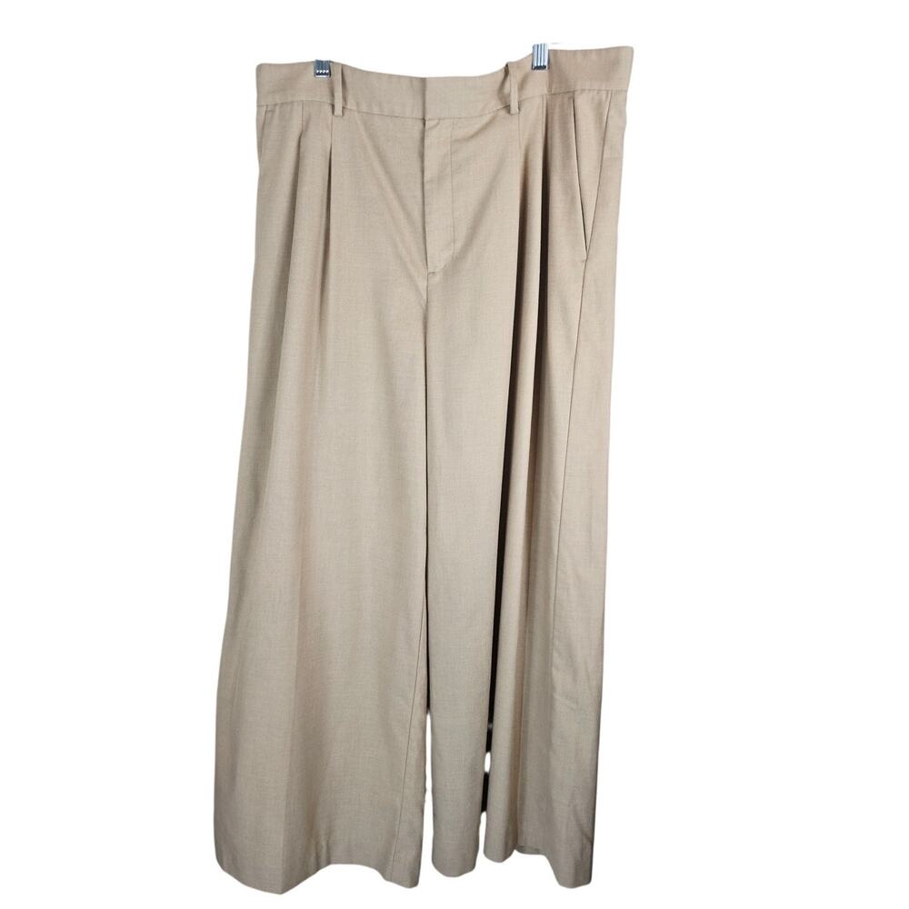 Madewell The Harlow Super Wide Leg Trouser Tan Business Casual Women's Pants 14